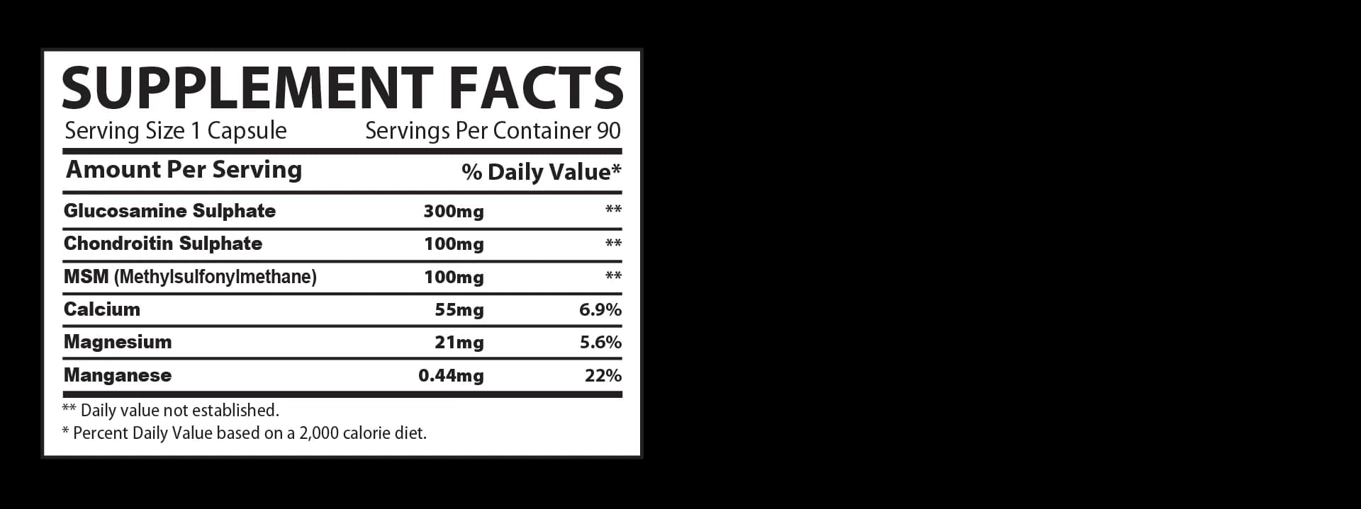 Joint Rulz (EU) supplement facts label
